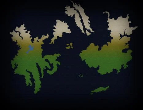 Fantasy World Map 1 Illustrazione stock