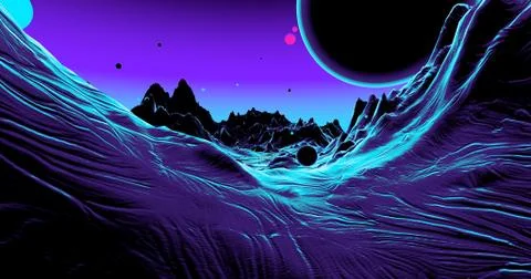 Fantasy/alien landscape Stock Illustration