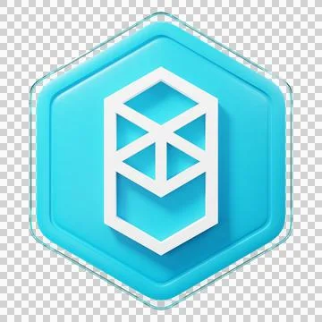Fantom (FTM) Badge Left View Crypto Isolated On White Background Blockchain Stock Illustration