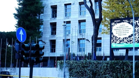 Fao building, Rome Vídeos de archivo 83177515