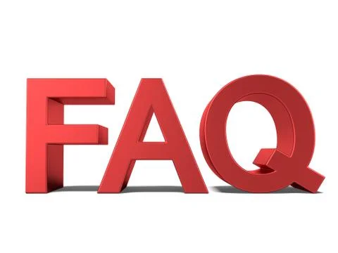 FAQ 3d text 스톡 일러스트