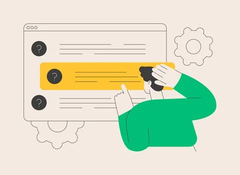 FAQ abstract concept vector illustration. Stock Illustration