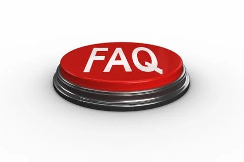 Faq against digitally generated red push button Stock Illustration
