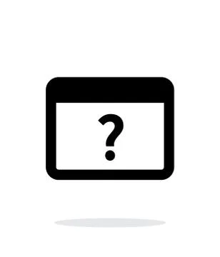 FAQ application icon on white background. Illustrazione stock