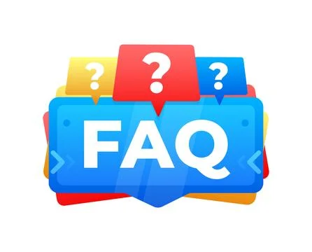 Faq banner with question marks showing frequently asked questions about your Stock-Illustration