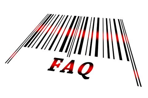 Faq on barcode Stock Illustration