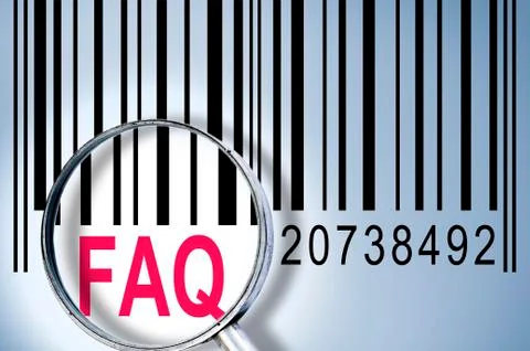 Faq on barcode Stock Photos
