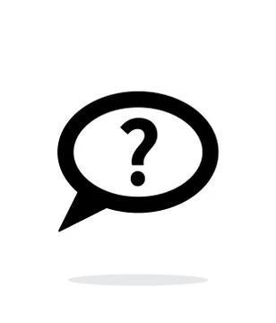 FAQ bubble icon on white background. Illustrazione stock