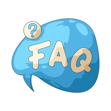 FAQ bubble illustration Stock Illustration