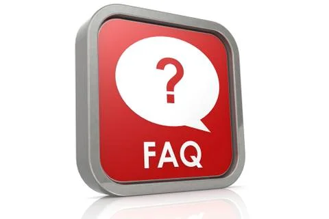 FAQ button isolated on white background Illustrazione stock