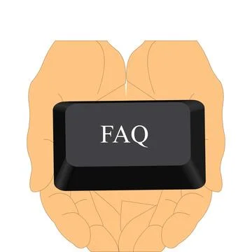FAQ button key Stock Illustration