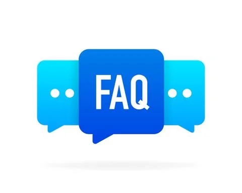 Faq chat message bubble. Support service. Vector illustration. Stock Illustration