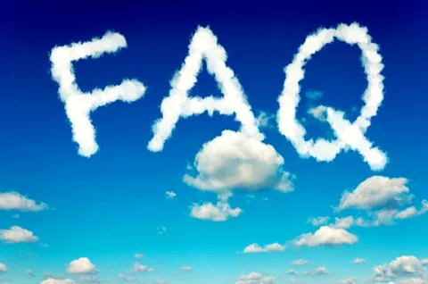 Faq clouds Stock Photos