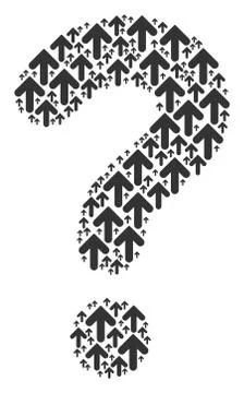 FAQ Composition of Arrow Direction Icons Illustrazione stock