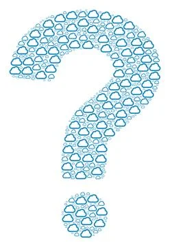 FAQ Composition of Cloud Icons Stock Illustration