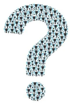 FAQ Composition of Cup Icons Illustrazione stock