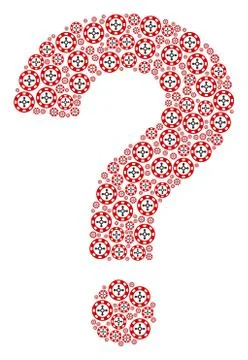 FAQ Composition of Roulette Casino Chip Icons 스톡 일러스트