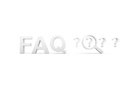 FAQ concept white background 3d render illustration Stock Illustration