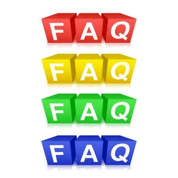 FAQ cubes vector illustration isolated on white background Stock Illustration