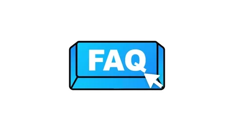 Faq with cursor button. Internet icon. Pointer click icon. Motion graphics. Stock Footage 156613038