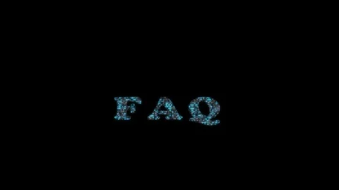 FAQ digital animation with binary code Video stock 105547356