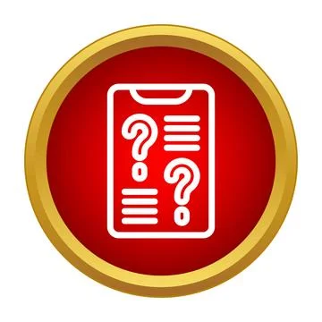 Faq document with question marks showing support Stock Illustration