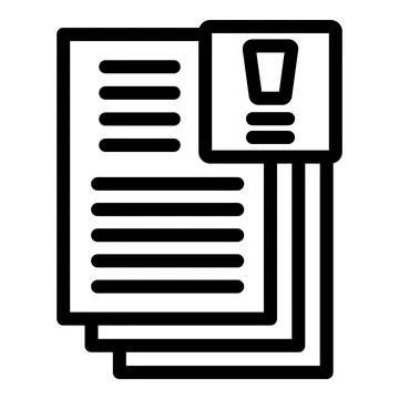 FAQ documentation icon outline vector. Query support information Stock Illustration