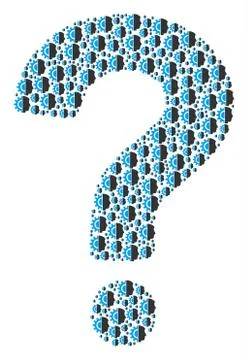 FAQ Figure of Android Robotics Icons Stock Illustration