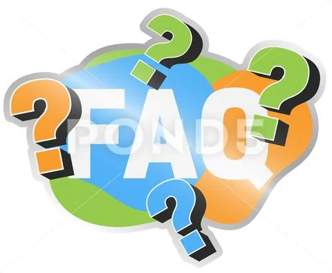 FAQ frequently asked questions label with question marks: Royalty Free ...