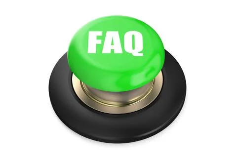 FAQ Green button Stock Illustration