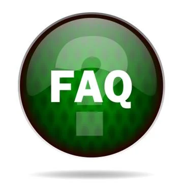 Faq green internet icon. Stock Illustration