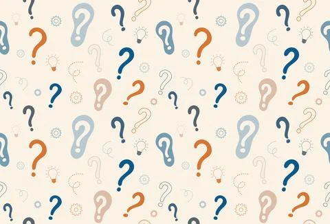 FAQ Help Center Seamless Question Mark Pattern 스톡 일러스트