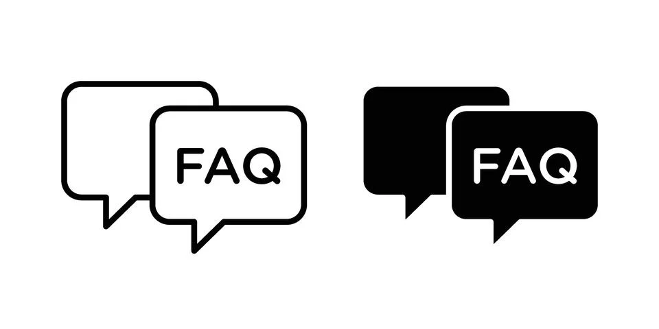 Faq help icon design. Simple Vector illustrations.. Stock Illustration