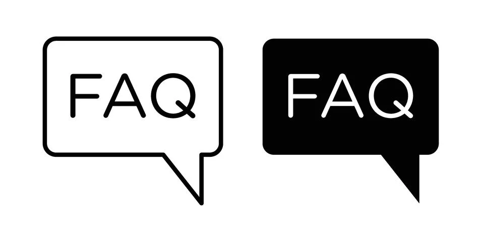 Faq help icon set, collection of vector icons Stock Illustration