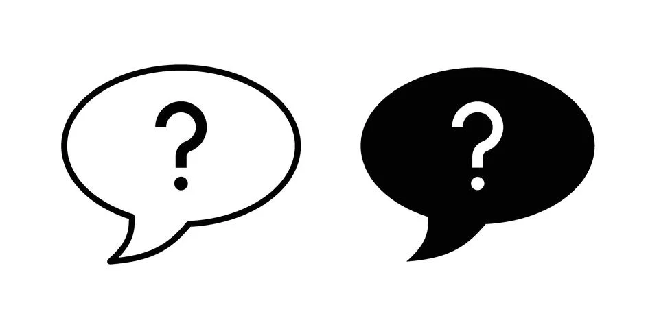 Faq help icon set. Vector EPS 10 Stock Illustration