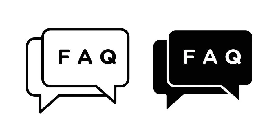 FAQ icon bundle for website design projects Stock Illustration