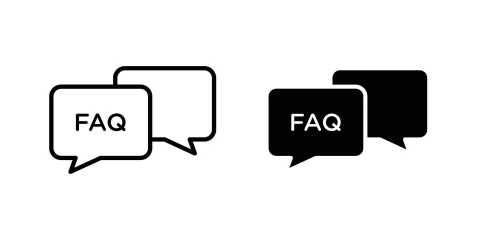 FAQ icon concept logo design collection Stock Illustration