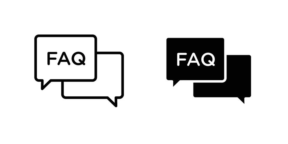 FAQ icon for design projects and web UI Stock Illustration