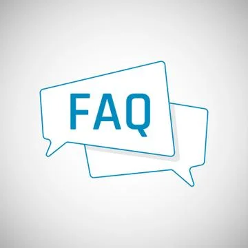 FAQ icon. Frequently Asked Question as Blue Speech bubble. Element of web ico Stock Illustration