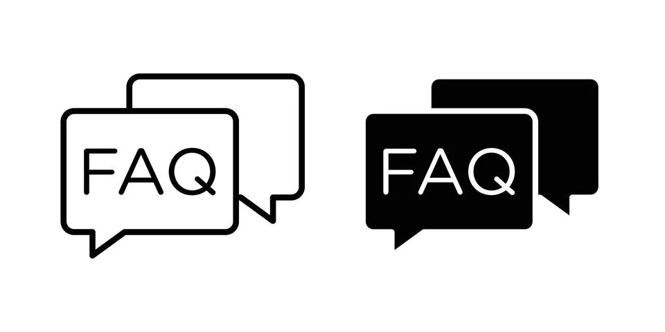 FAQ icon illustration vector, icon set for apps Illustrazione stock