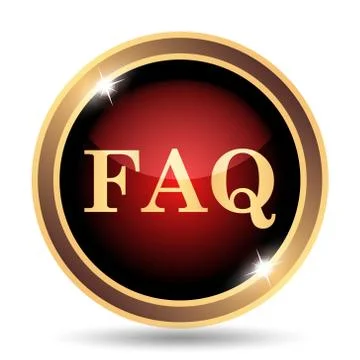 FAQ icon. Internet button on white background.. Stock Illustration