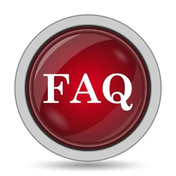 FAQ icon. Internet button on white background.. Stock Illustration