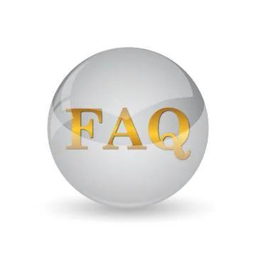 FAQ icon. Internet button on white background. . Stock Illustration