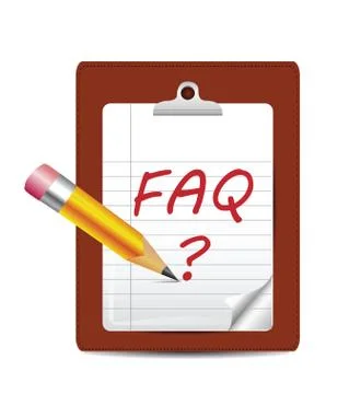 Faq icon isolated on white Stock Illustration