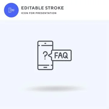 Faq icon vector, filled flat sign, solid pictogram isolated on white, logo Stock Illustration