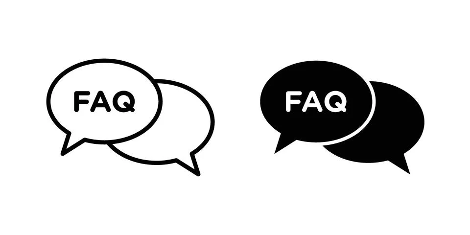 FAQ icon for web projects Stock Illustration