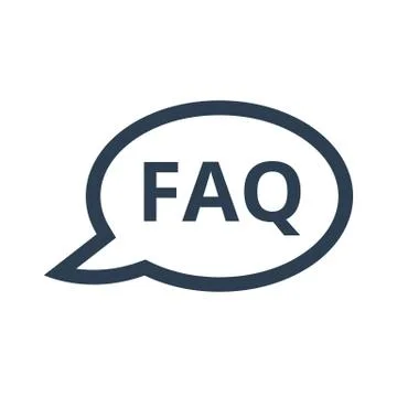 FAQ icon on white background. Stock Illustration