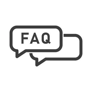 FAQ information sign icon. Help speech bubble symbol. Circle flat button with Stock Illustration