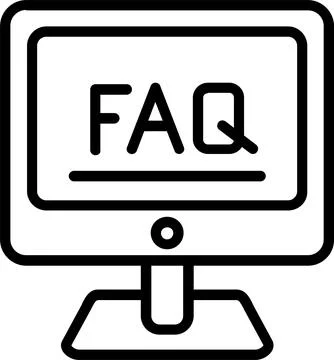 Faq Line Icon Design Stock Illustration