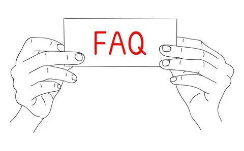FAQ. Message, Notes on paper. Help for business and entertainment. Solutions Stock-Illustration